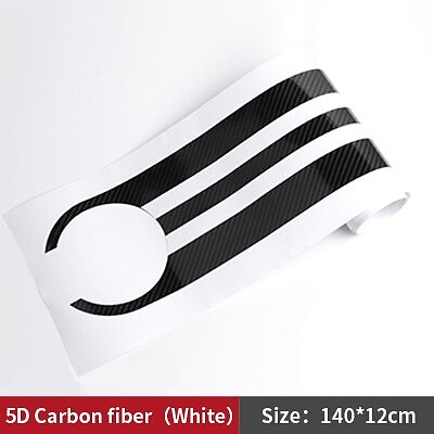 5D Carbon Fiber Car Hood Sticker M Performance Stripe Decal For BMW M/E/F Models