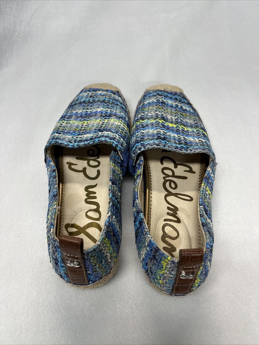 Sam Edelman Khloe Slip On Loafers Flats Blue Woven  display picture 1