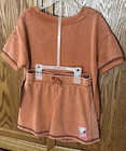 NWT girl 5T Snoopy Woodstock Peanuts 2pc short set top outfit brown short sleeve — photo 5
