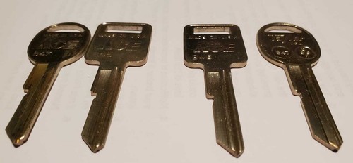 Ace 2 Pair B46 & B47 Blank Key Fits GM Buick Cadillac Chevy GMC Olds Pontiac - Picture 5 of 5