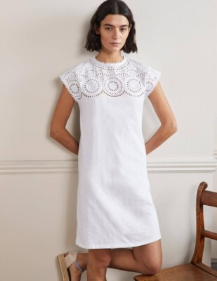 BODEN CUTWORK JERSEY T-SHIRT DRESS IN WHITE SIZE UK 12 L | eBay UK BODEN CUTWORK JERSEY T-SHIRT DRESS IN WHITE SIZE UK 12 L | eBay UK