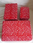 Ernesto Set of 3 Metal Storage Tins red / white design vgc