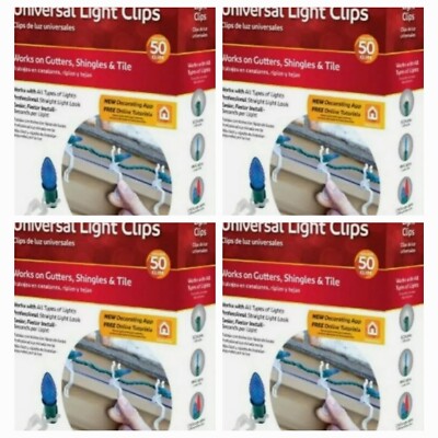 200ct Set Lot Universal Outdoor Christmas Gutter Light Clips Hangers