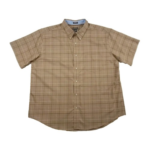 Vintage Plaid Flannel Shirt St John's Bay 3XL 90s Purple