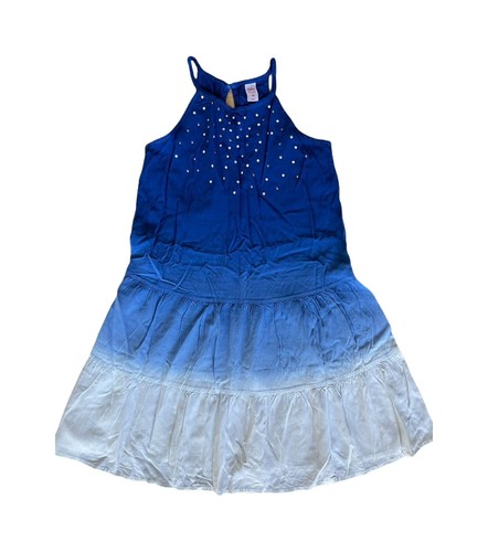 JUSTICE Christmas Dress Sz 8 Holiday Joy In Neon Lights NWT Skater Peace Santa