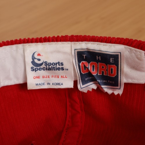Vtg Portland Trailblazers Zipback Hat Corduroy Sports Specialties Script NBA - Picture 11 of 12