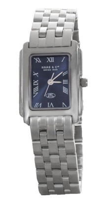 Haas & Cie Swiss 1848 Blue Dial Stainless Steel Women's Watch 
