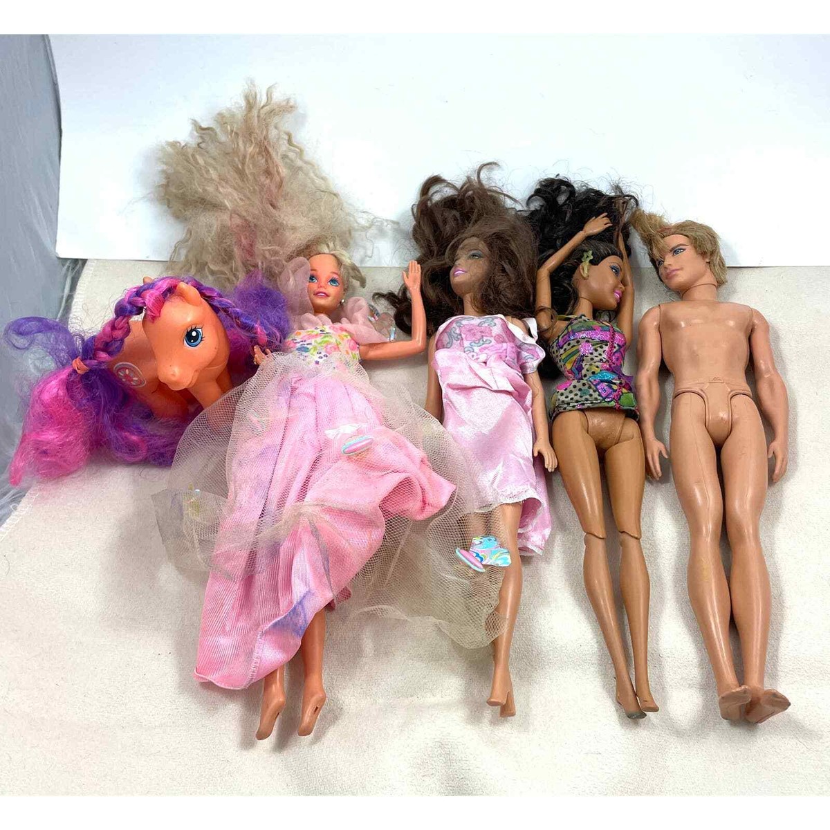 Lot of Barbie Ken Dolls And My Little Pony Mattel Modern VTG