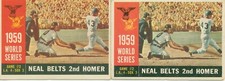 (2) 1960 World Series 1959 Neal Belts Homer Original Baseball Cards..... Lot 299