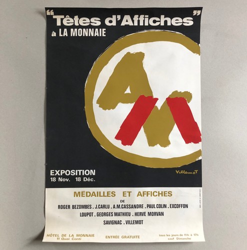 Villemot — Têtes d'affiches — affiche sérigraphique — Monnaie de Paris — 60 x 40 - Picture 2 of 4