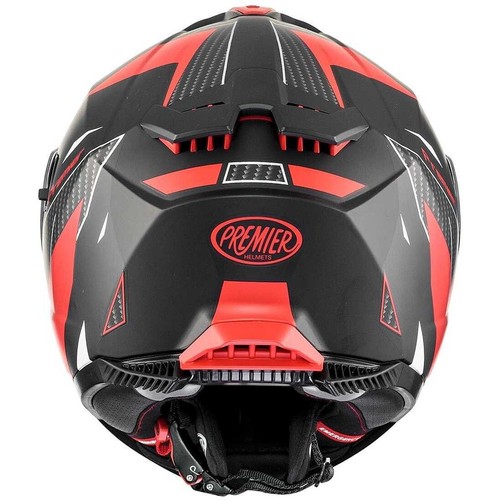 CASCO MOTO INTEGRALE FIBRA PREMIER TYPHOON RS 92 BM NERO ROSSO OPACO TG XS - Foto 5 di 6