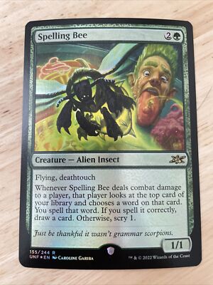 mtg bee cards MTG Spelling Bee FOIL #155/244 Unfinity NM/M