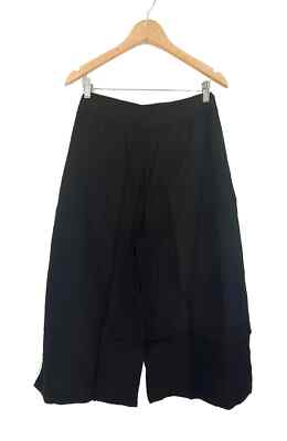 Zizzi Damen Hose CULOTTE Leinen schwarz Plus Size Größe XL 54 56 NEU C67