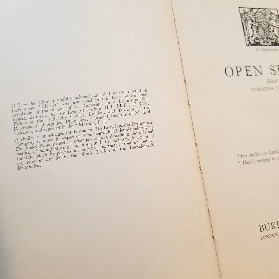 Old Burberry's Promo Book "Open Spaces" - circa 1930 - Illustrated- collectable - Image 4 of 4