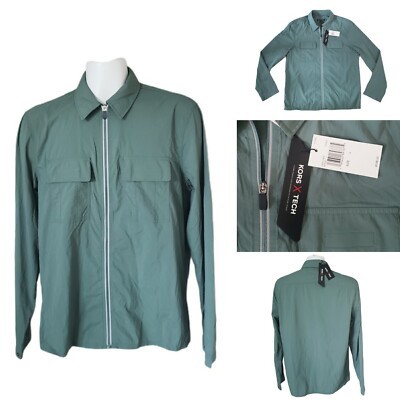 Michael Kors X Tech Sport Track Jacket Forrest  Green Men s Size Large $198 NWT