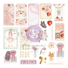 Strawberry Milkshake Ephemera 44pc Set Prima Marketing 655350998585
