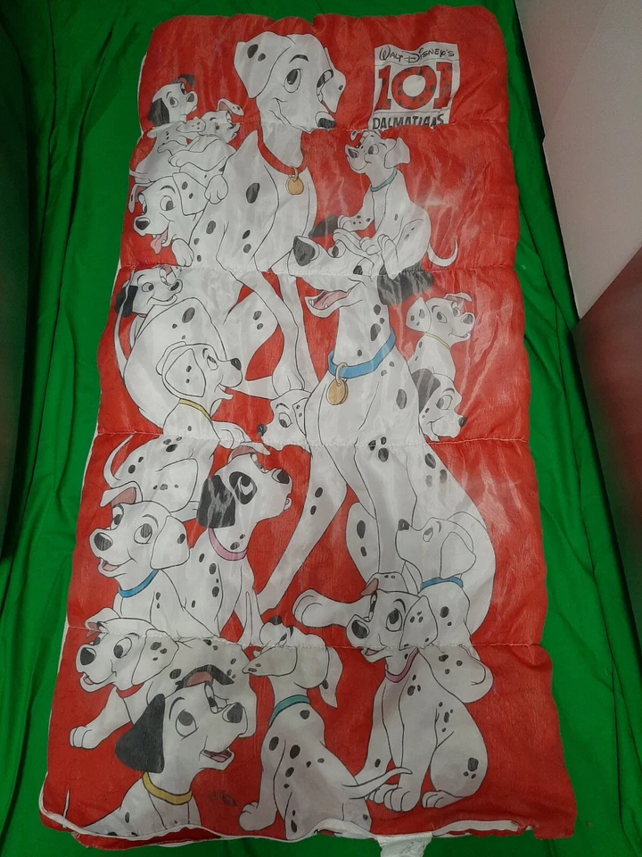 Saco de Dormir Vintage Disney 101 Dálmatas Años 90 28" x 56" Rojo Perros Cachorros Niños Foto 2 de 3