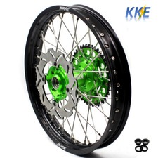 Llanta de rueda trasera KKE 2,15*18" apta para KX125 KX250 2003-2005 buje trasero verde moto de cross