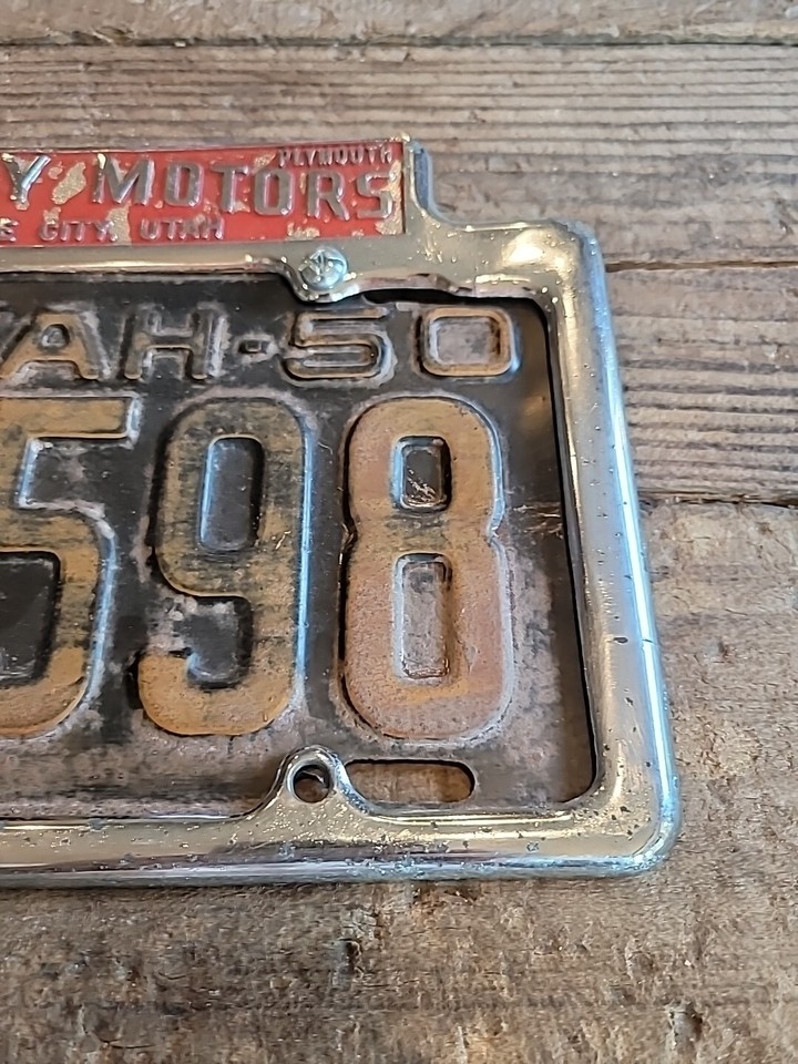 Rare Courtesy Motors Salt Lake City Utah License Plate Frame Dodge Plymouth eBay