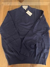 NWT MEN'S PETER MILLAR 1/4 ZIP SWEATER, SIZE: XL, COLOR: NAVY M24