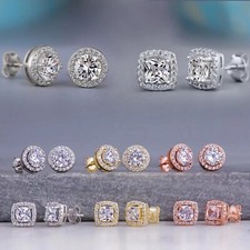 Zircon Crystal Dimante Studs Earrings