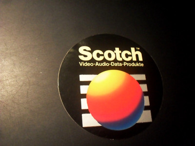 Aufkleber / Sticker + Scotch + Video - Audio - Data + USA