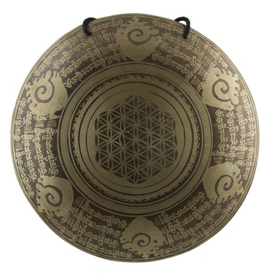 Tibetan Gong - Flower of Life - Mantra - 33 cm - 13'' - Meditation- Therapy 2223