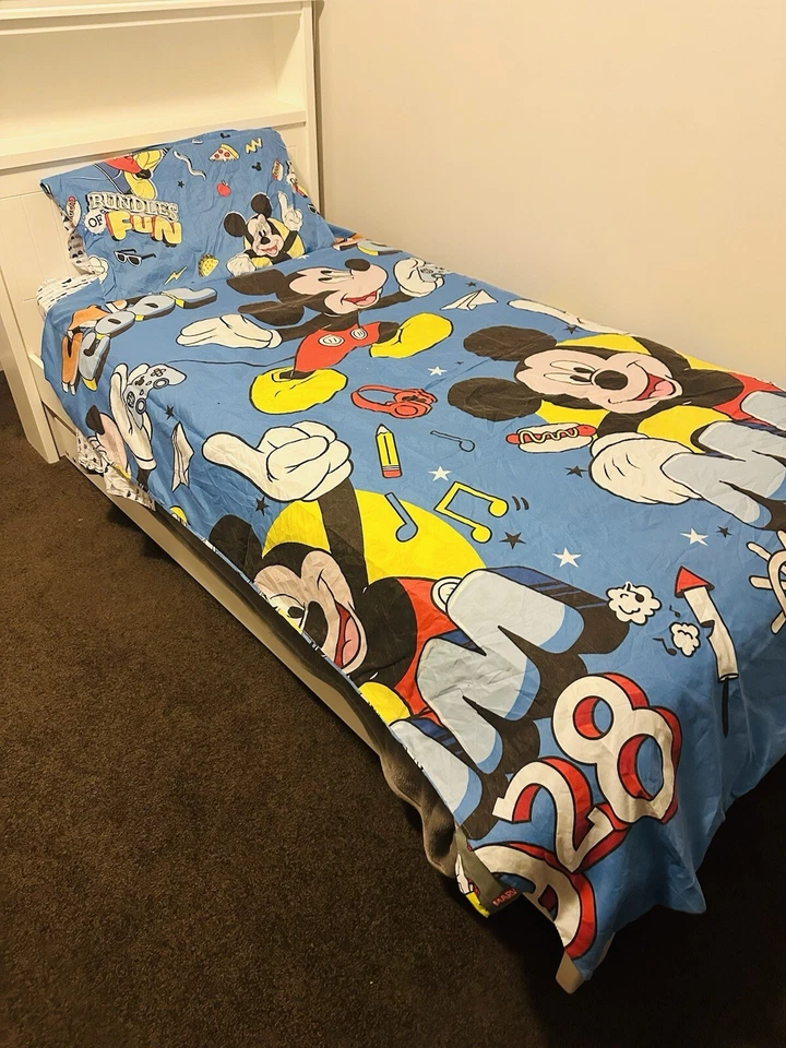 Funda Doona Cama Individual Niños Mickey Mouse con Funda de Almohada 2 Caras Foto 4 de 4