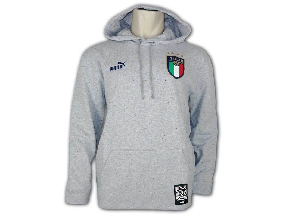 Puma FIGC Italien ftblCulture Hoodie grau Italia Kapuzensweatshirt Azzurri S-3XL - Bild 2 von 4