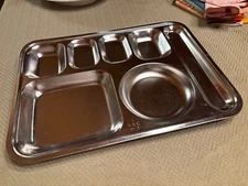 Korean Banchan Side Dish Plate Cafeteria Tray Stainless Steel 7 Compartments