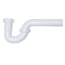 1-1/2 in. White Plastic Sink Drain P-Trap for Kitchen or Bathroom Plumbing