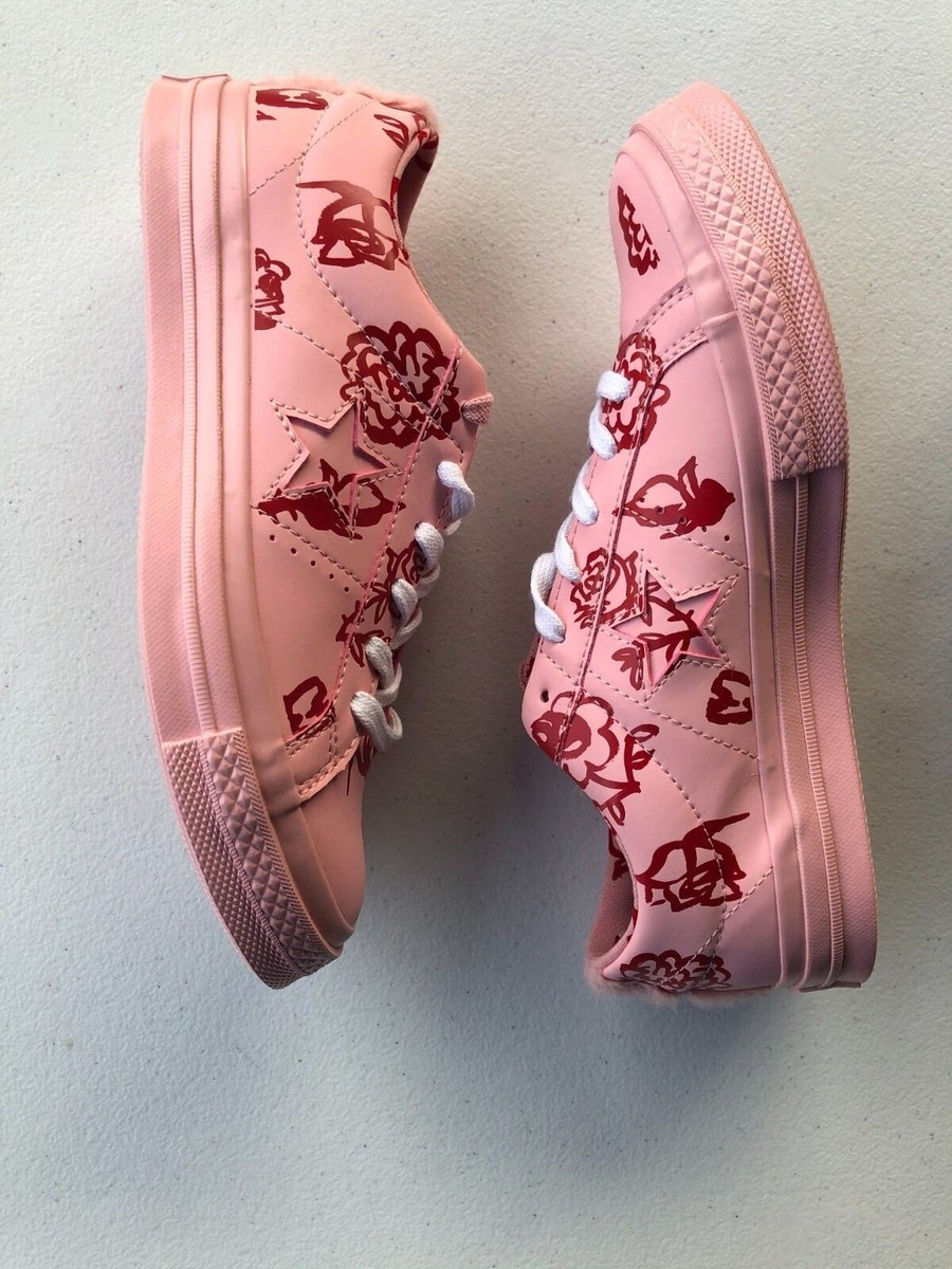 Converse One Star Ox Powder Pink Cherry Leather Sneaker Women's