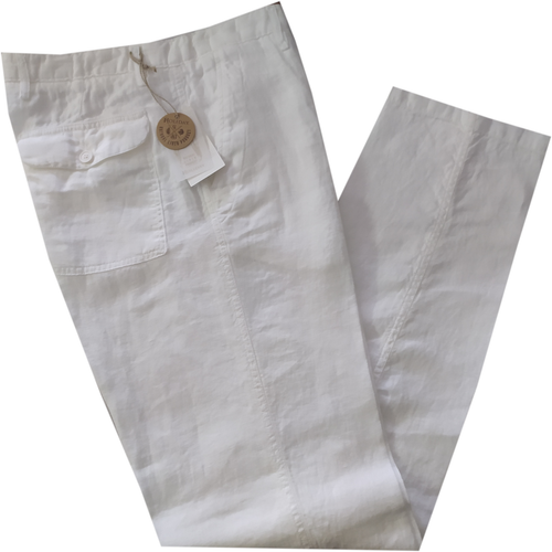 Pantalones Moda Hombre Holiday Talla 46 48 50 52 54 56 58 60 Lino 100%  Blanco | eBay