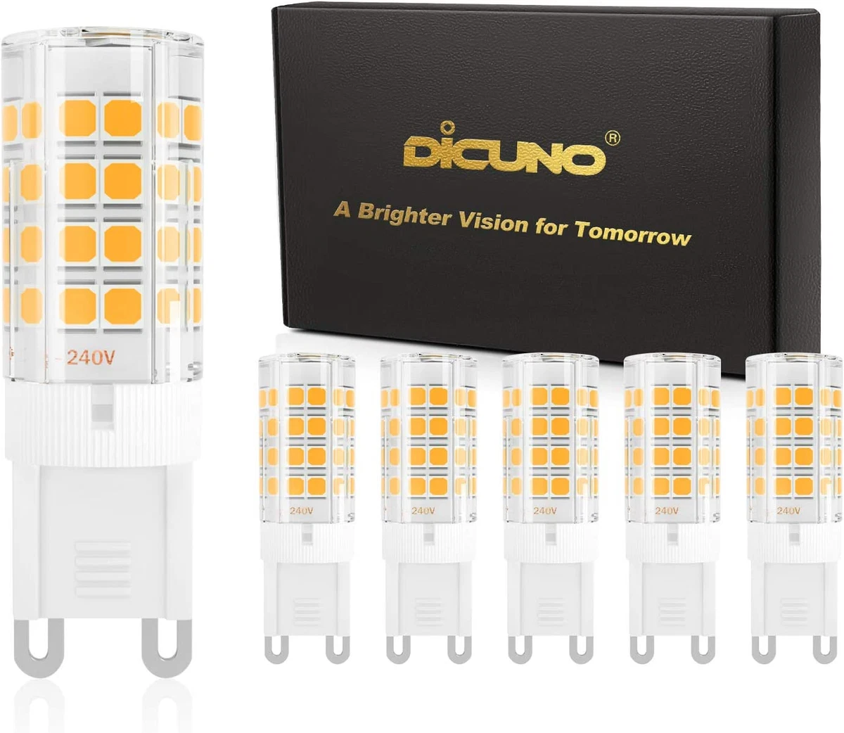 G9 LED Light Bulb 4W 40W Halogen Equivalent 450LM Warm White 3000K