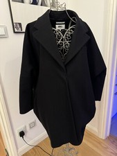 Mm6 Maison Margiela Black Wool Blend Cocoon Coat Xs