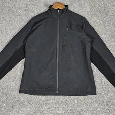 Ibex Soft Shell Jacket Womens Large Black Nylon Wool Full Zip Gorpcore Outdoors