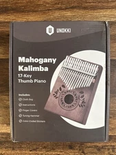 UNOKKI Kalimba Thumb Piano - Kalimba 17 Key Musical Instrument (D) New