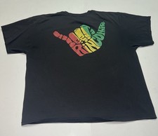 Hang Loose Shaka Graphic T Shirt Black Reggae Surf Skate Mens XL