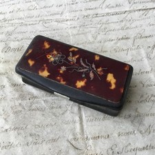 Antike Tabakdose Pappmaché Inlay Volkskunst 19. Jh. Snuff Box 19thC