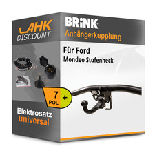 Für Ford Mondeo Stufenheck 07- BRINK Anhängerkupplung abnehmbar + 7polig E-Satz