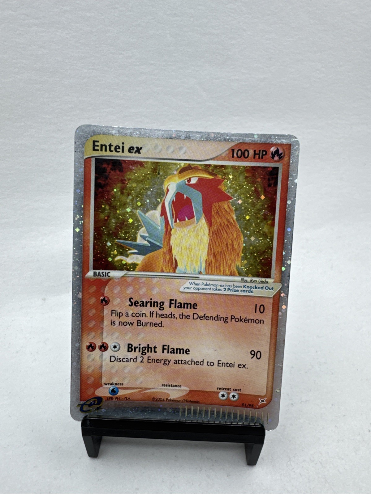 Entei ex 91/95 EX Team Magma vs Team Aqua *Damaged* Pokemon TCG