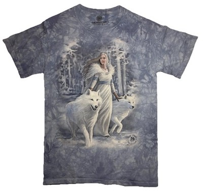 The Mountain Anne Stokes Winter Guardians Fantasy Queen Wolves Wolf T Shirt Sz S