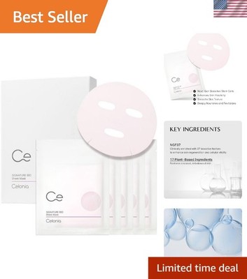 Advanced Stem Cell Hydration Sheet Mask - Radiant Skin, Pore Minimizing, 5 Pack