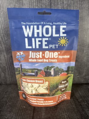 Whole Life Pet Just Chicken - Dog Treat Or Topper - Human-Grade , Freeze Dried