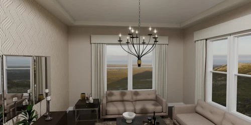 Quoizel MAG5032 Margaret 9 Light 32"W Taper Candle Style - Black - Picture 7 of 7