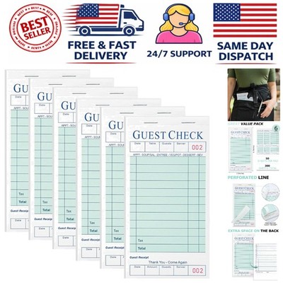 Organize Orders with 6 Pack Server Note Pads - Ideal for Restaurants & Cafes