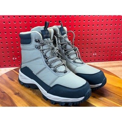 Magellan Outdoors Waterproof Hiking Boots Grey Nylon Quilted 183435 Mens Size 10