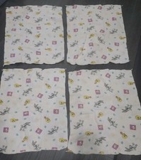 Vintage 1997 Gerber Baby Looney Tunes Printed Cloth Diapers Burp Cloths Lot of 4
