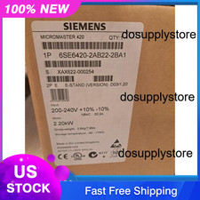 SIEMENS 6SE6420-2AB22-2BA1 MICROMASTER 420 2.2kW NEW IN BOX