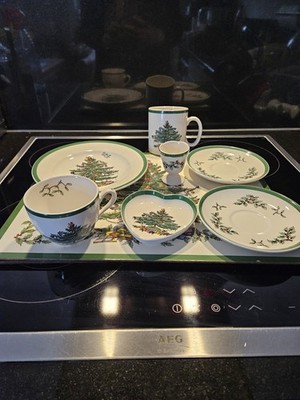9 Teile Spode Christmas Tree  Eierbecher Kaffeebecher